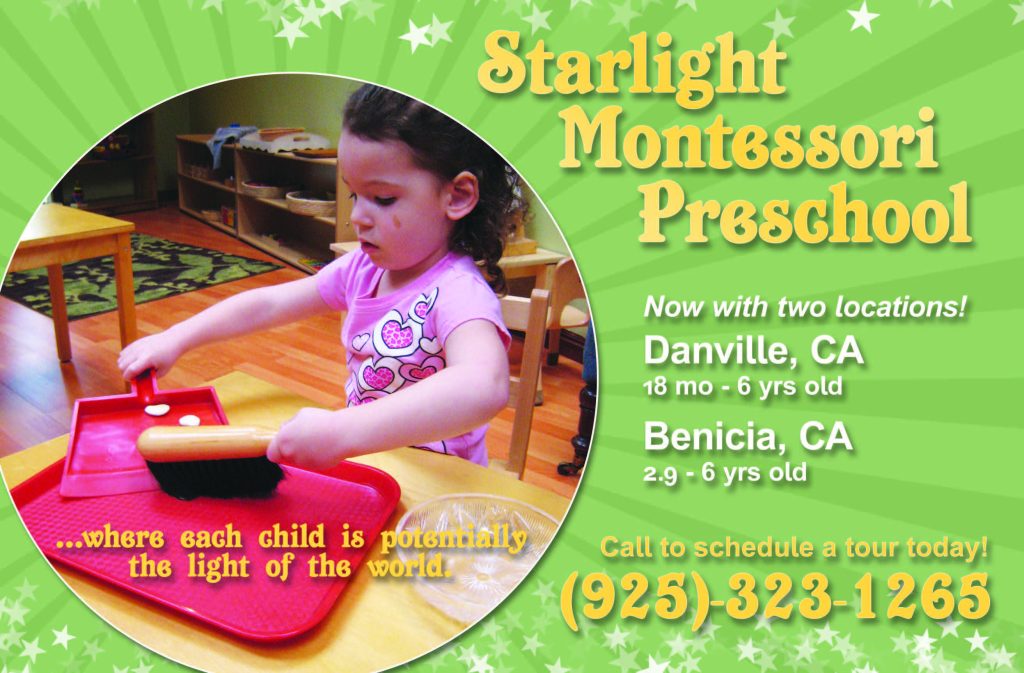 Starlight Montessori postcard design